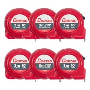 Kit 6 Trenas Fita Em Mm E Polegadas 3 Metros X 16mm - Cortag