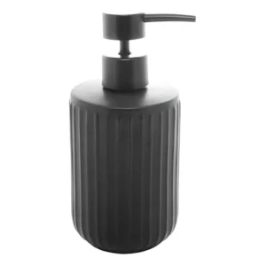 Porta Sabonete Líquido Cerâmica Granilite Clean Preto - Lyor