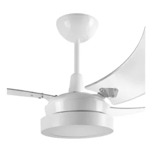 Ventilador De Teto Led Branco Transparente Tron 3 Pás