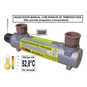 Aquecedor de Piscina TurboHot TH60M 60.000L 12KW 220V Alumínio