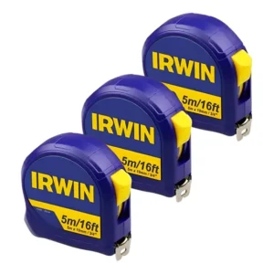 Kit 3 Trena Irwin 5m Standard Com Fita De Aço E Botão Trava