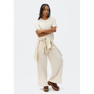 Calça Feminina Reta Cintura Alta Com Linho Hering