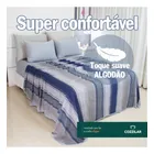 Lençol De Cobrir Casal 2,20x2,20 Malha 100% Algodão 140g Fio 24/1 Cardado Toque Macio Respirável Não Encolhe Não Dá Bolinha Viés Reforçado Cozzilar Modelo 9 - Imagem 5