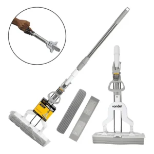 Rodo Dobrável Mágico Esfregão Limpa Pisos Vonder Com 2 Refis