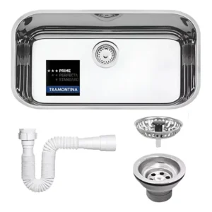 Cuba Tramontina Prime N2 Aço Inox Alto Brilho 56x34x17 Pia Prateado