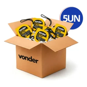 Kit 5 Trena Aço 5 Metros 19mm Profissional Com Trava Vonder