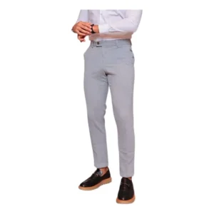 Calça Social Masculina Alfaiataria Malha Elastano Slim Fit