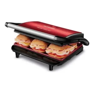 Grill e Sanduicheira Press Grill Red Ceramic PG-01-RC Vermelho e Preto 1000W Mondial