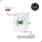 Kit 5 Spot Led Authentic Emb. Quadrado 5w 3000k Bf Avant Estrutura Branco (Bivolt) - Imagem 4
