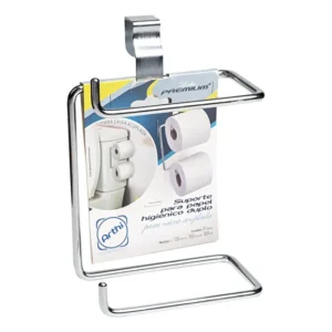 Porta Papel Higiênico Duplo Inox Para Caixa Acoplada Privada Prata
