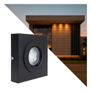 Spot Luminária Slim Sobrepor De Teto Beiral Fachada Em Alumínio Led 7w Branco Quente Externo E Interno Starlumen St3250 - Preto