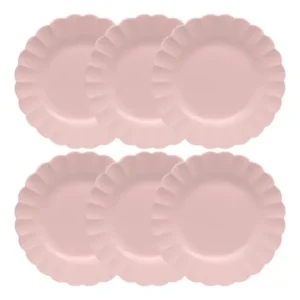 Conjunto Com 06 Pratos Rasos 27,5cm Dalia Flora Oxford