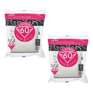 Filtro de Papel Branco Hario V60 02 200 Unidades Coador Café