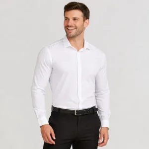 Camisa Social Masculina Manga Longa Luxo Não Amassa Stretch
