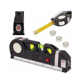 Nível A Laser 3 Linhas E Trena Régua Nivelador Pedreiro