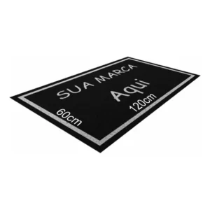 Capacho Personalizado Capacheria 120x60cm Preto Antiderrapante Porta Entrada