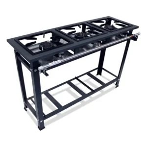 Fogão De 3 Queimadores Grelha Industrial De Ferro Fundido Preto A Gás