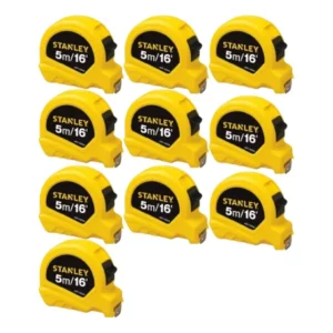 Kit 10 Trena Profissional Com Freio Manual 5m/16' Stanley