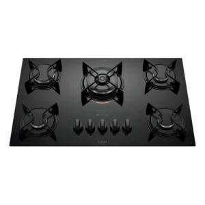 Cooktop 5 Bocas Preto Mesa De Vidro Atlas U Top Preto 127/220v