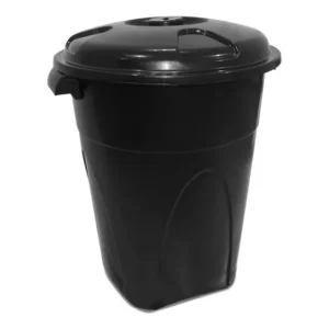 Lixeira Preta Cesto De Lixo Grande Cozinha 100 Litros Reforç Cor Preto