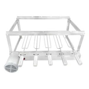 Churrasqueira Giratória Inox 5 Espetos Cúbico