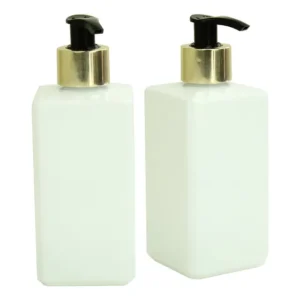 Porta Sabonete Líquido Seven Glass Vidro 250ml Dourado e Preto