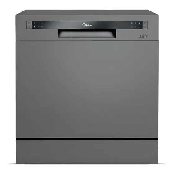 Lava Louças Midea Dwa08s1 8 Serviços Cinza Cinza 127v