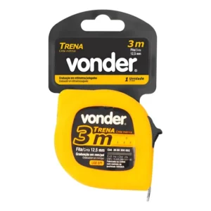 Trena Aço Vonder 3m X 12,5mm Econômica Compacta Durável