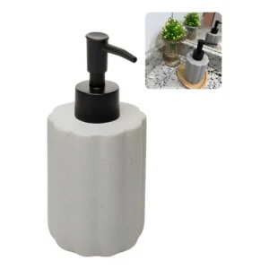 Porta Sabonete Líquido Flor Granilite Cinza 300ml