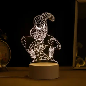 Luminária Led Homem Aranha Spider Man 3d Abajur Decorativo