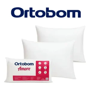 Kit Travesseiro Ortobom Amore Premium Medio50x70 Toque Macio 2 Un