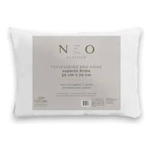 Travesseiro Neo Prime Ecopluma 233 Fios 50x 70cm Camesa Branco