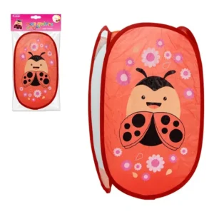 Cesto De Roupa Dobrável Telado Organizador Infantil Vermelho