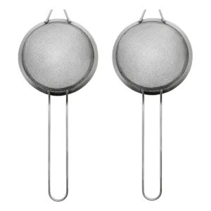 Kit 02 Peneiras De Cozinha 8cm Aço Inox,drinks, Sucos,chás