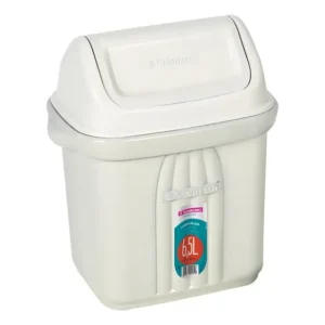 Lixeira De Pia Para Cozinha Cesto Lixo Branco 6,5 Litros