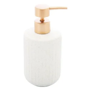 Porta Sabonete Líquido Lyor Granilite De Cerâmica Branco Branco