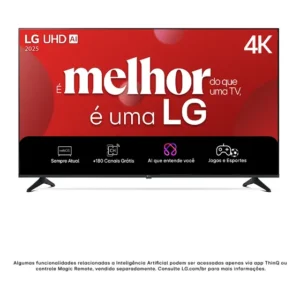 Smart TV 4K 55" LG UHD 55UA75 Processador α7 AI Ger8 4K Super Upscaling Google Cast Alexa Integrado Controle Remoto Padrão WebOS 25