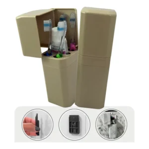 Kit 2 Suportes Para Pasta De Dente Caixa Organizadora De Pia