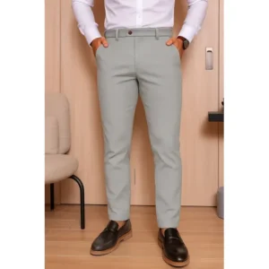 Calça Masculina De Alfaiataria Malha Elastano Lycra Premium