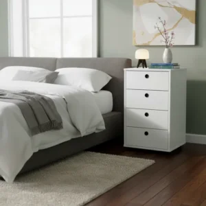 Mesa De Cabeceira Armário De Escritório 4 Gavetas Classic