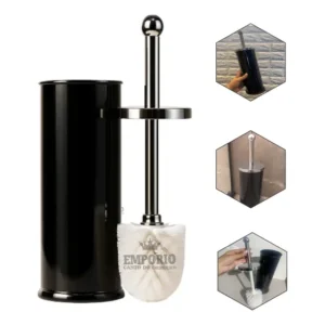Escova Sanitária Hércules Luxo Vaso Sanitário Aço Inox Black Preto