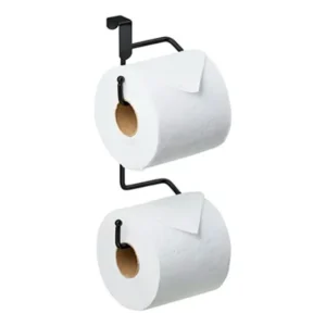 Porta Papel Higienico Duplo Simples Sem Furo - Passerini Preto