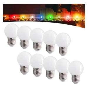 Kit 10 Lâmpada Bolinha Led 3w G45 E27 Bulbo Lustre espelho Luz Branco-frio