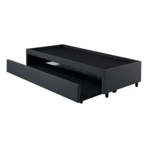 Bicama Box Viúva Linho 120x203 Para Dois Colchões Cor Cinza
