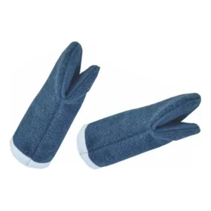Luva Térmica Alta Temperatura 500 Graus Cano Longo 50cm Azul Liso