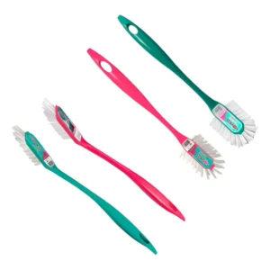 2 Escova Longo Alcance Multiuso 2 Escova Multiuso Rejunte Verde/ Rosa