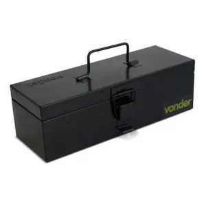 Caixa De Ferramentas Metalica Tipo Bau S/bandeja 35cm Vonder Cor Preto