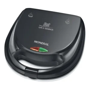 Sanduicheira Elétrica 110v Grill Preto Mondial Tostadeira
