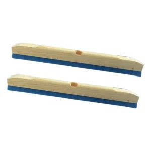 2 Rodo Pequeno Madeira Resistente 40cm Puxa E Seca Eva Duplo