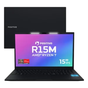 Notebook Positivo Vision R15 Lumina Bar, Amd Ryzen 7 8gb 512gb, Tela 15 Polegadas Full Hd Antirreflexo, Linux - Preto